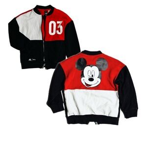 adidas Kids Red and Black Mickey Mouse Jacket